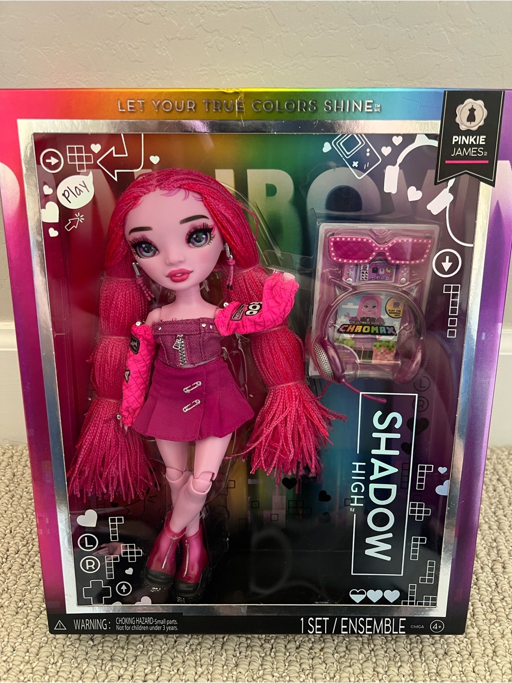 Pinkie James Shadow High Pink Doll - Hot Pink Fashion Doll NWT $25